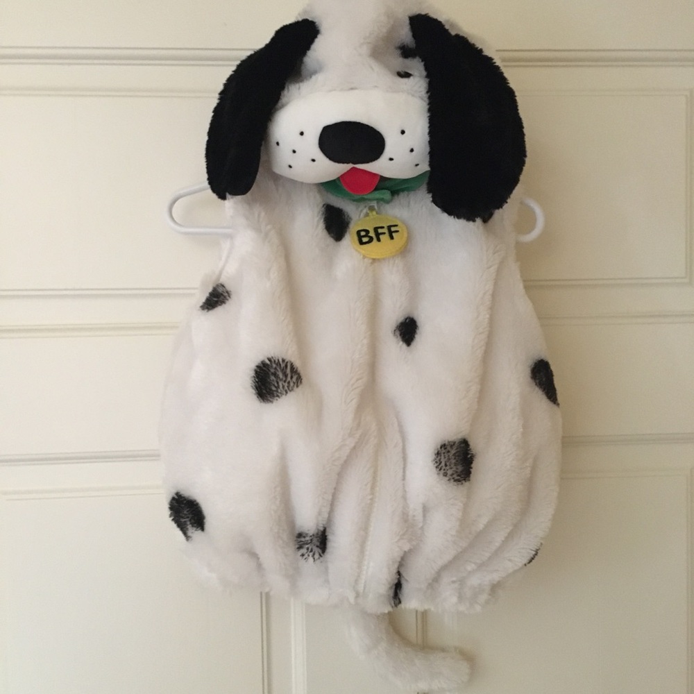 Infant Costume (3-6M) Halloween Hood Jacket Sleeveless Zip up Vest Puppy Dog BFF